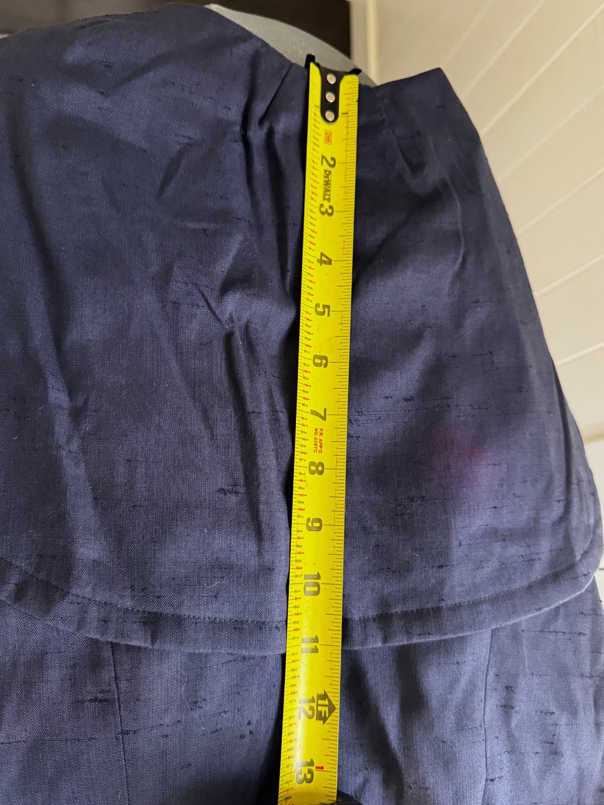 Vintage 1950s GiGi Young New York Navy Dress Huge Shawl Collar 28 Waist