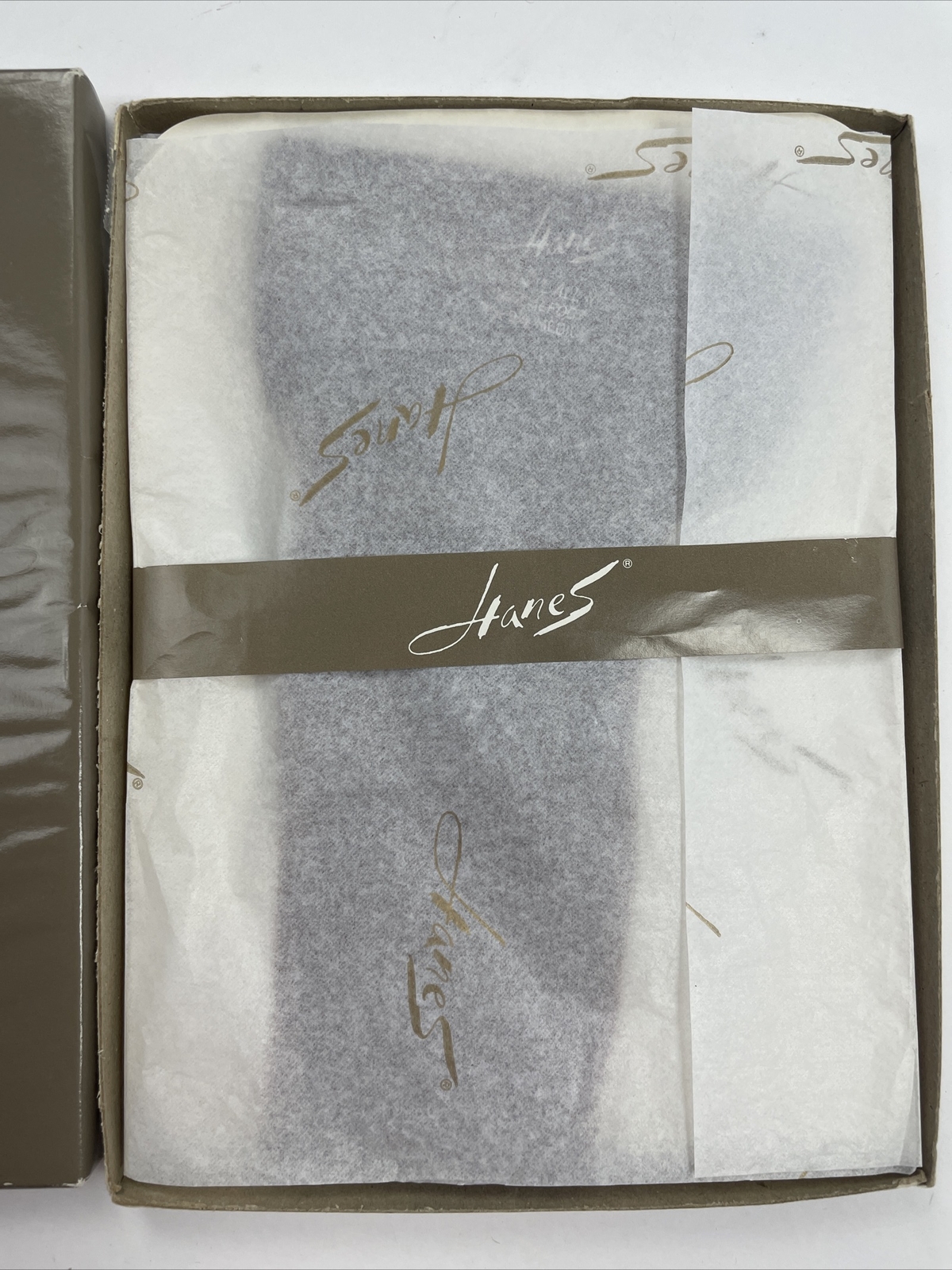 vintage Hanes hosiery 2 Pair stockings in box NOS thigh high sandalfoot 8.5 9.5