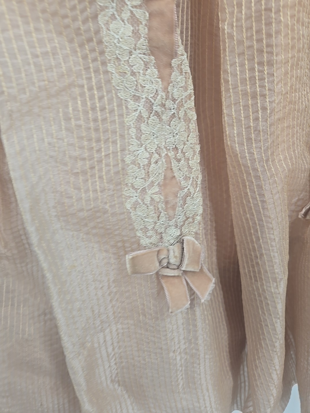 Vintage 1950s Unlabled Lace Formal Dress, Creamy Taupe Tan Metal Zipper