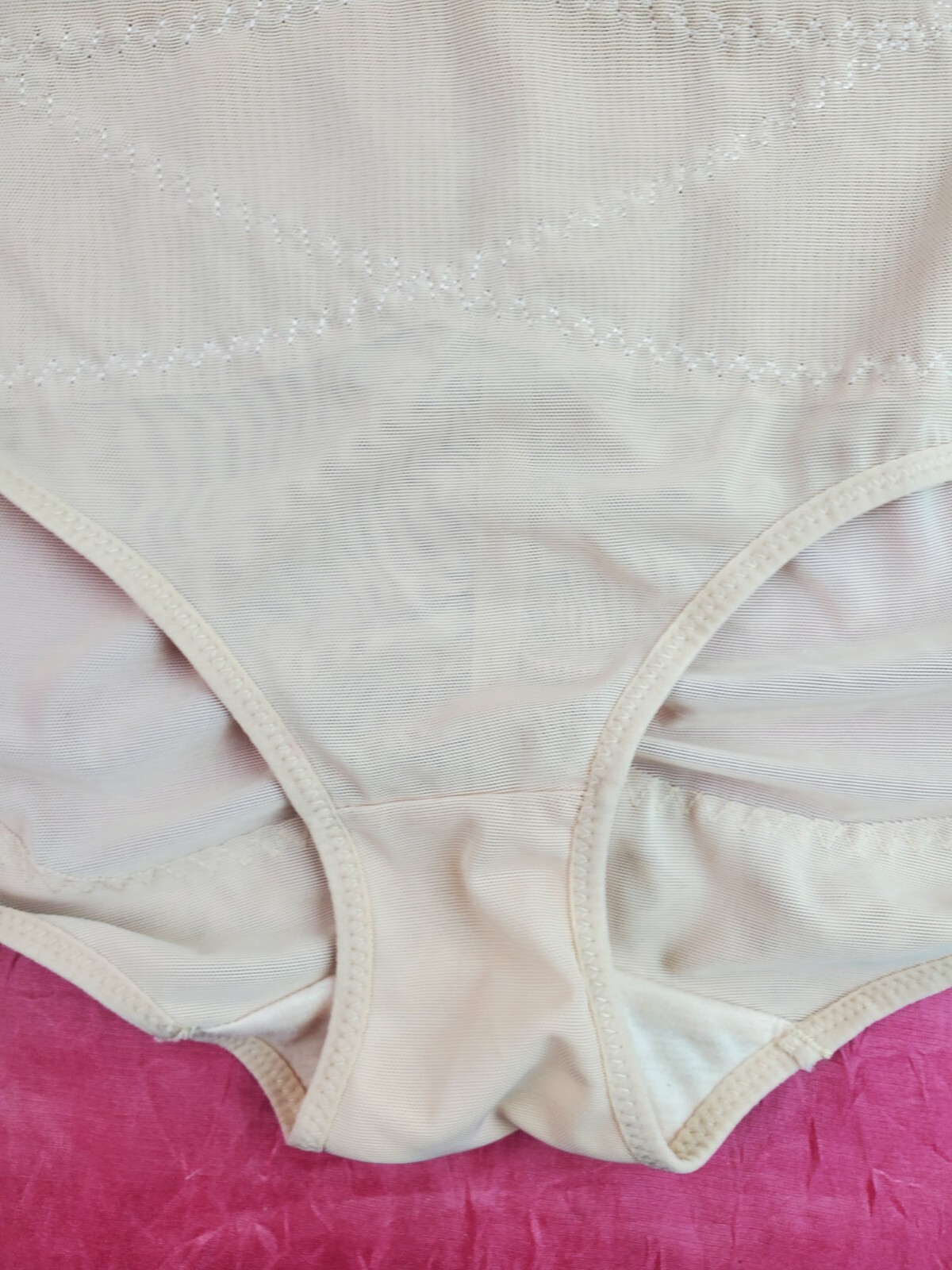 Vintage Panty Girdle Size L Boned Mesh Compression Granny Cincher Sissy Pin-up