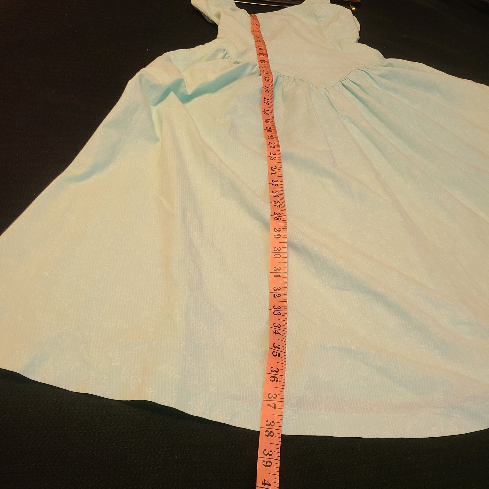 Vtg 80’s Joni Blair Dress Sz 7 Pastel Blue Green Stripes Floral Retro Sundress