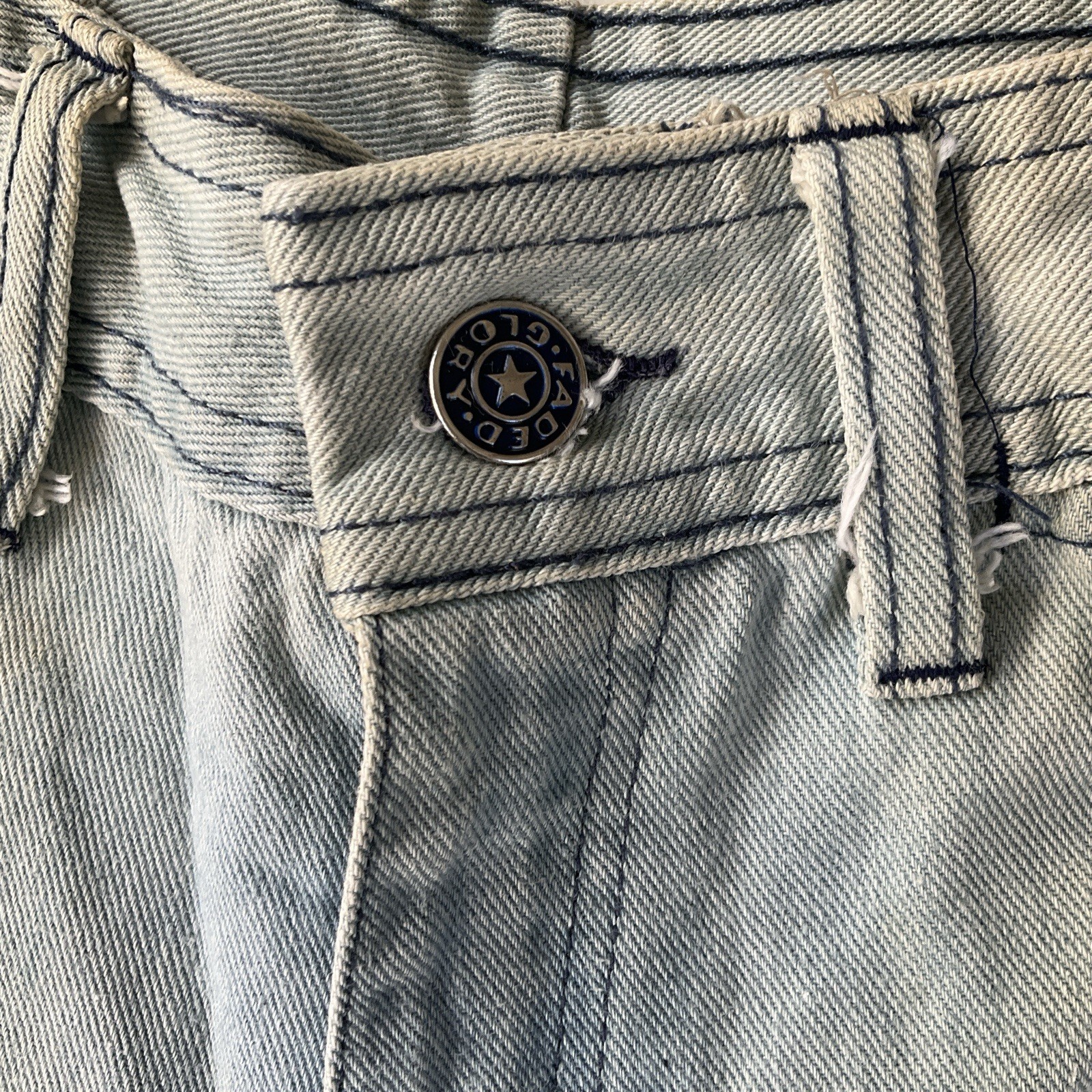 Vintage 70s Faded Glory Bell Bottom Jeans 26×36 Womens Appendagez Flare Hippie