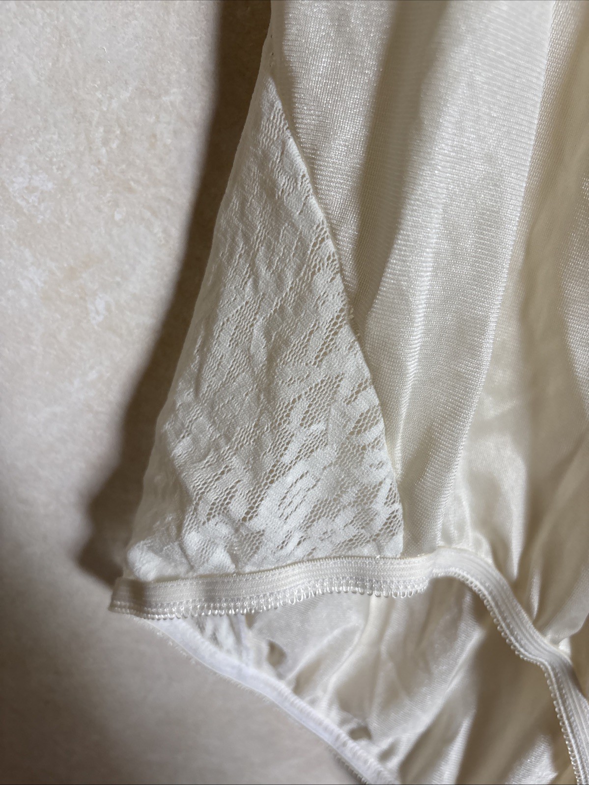 NWT Vintage Lady Camille Full Brief Granny Panties Shiny 100% Nylon lace