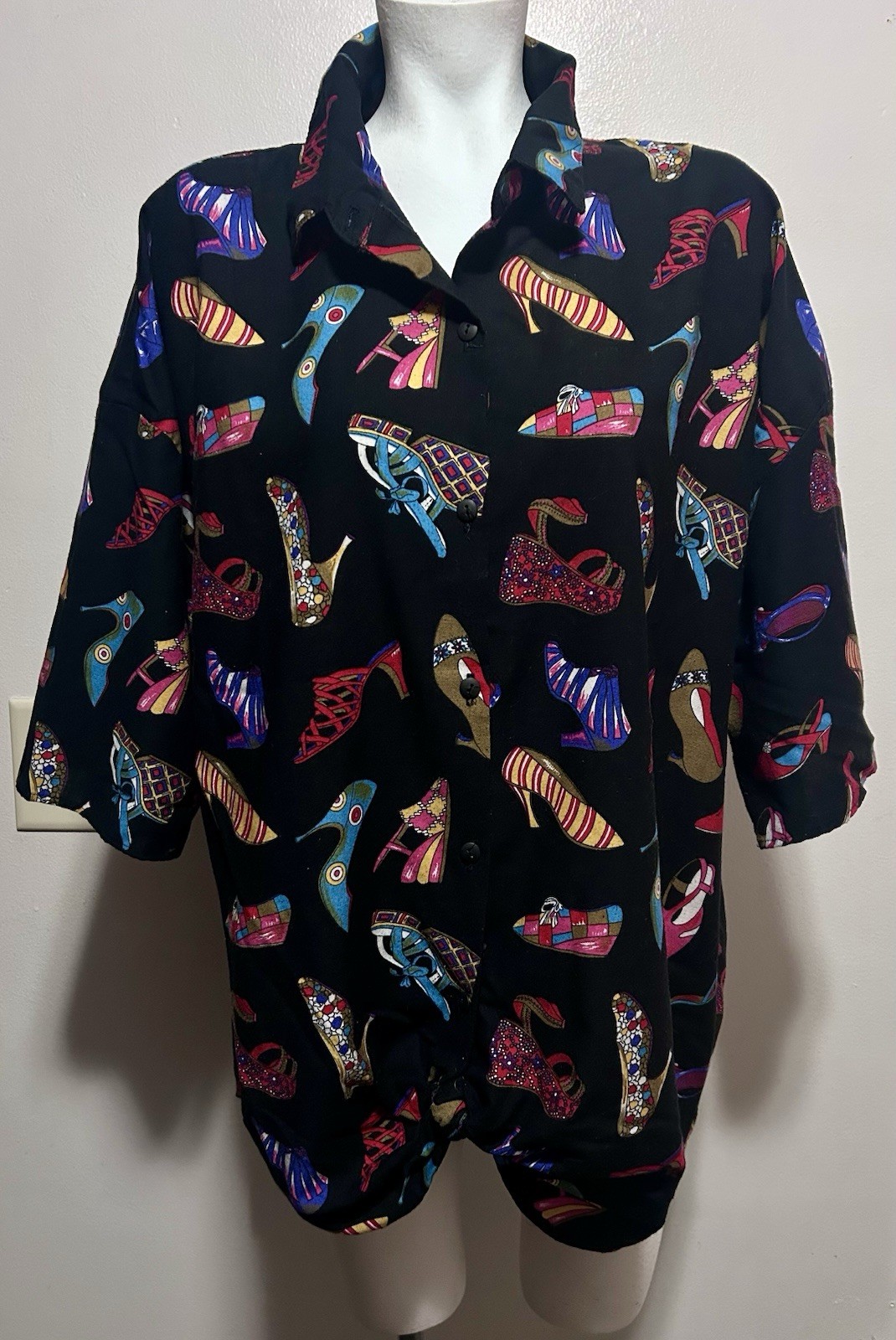 VTG California Connections Women’s Button Up Shirt Plus Size 24 Made In USA 90s