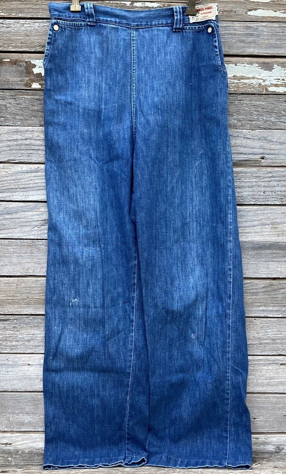 Vintage 1950s Ranch Maid Western Wear Denver Side Zip Denim Jeans