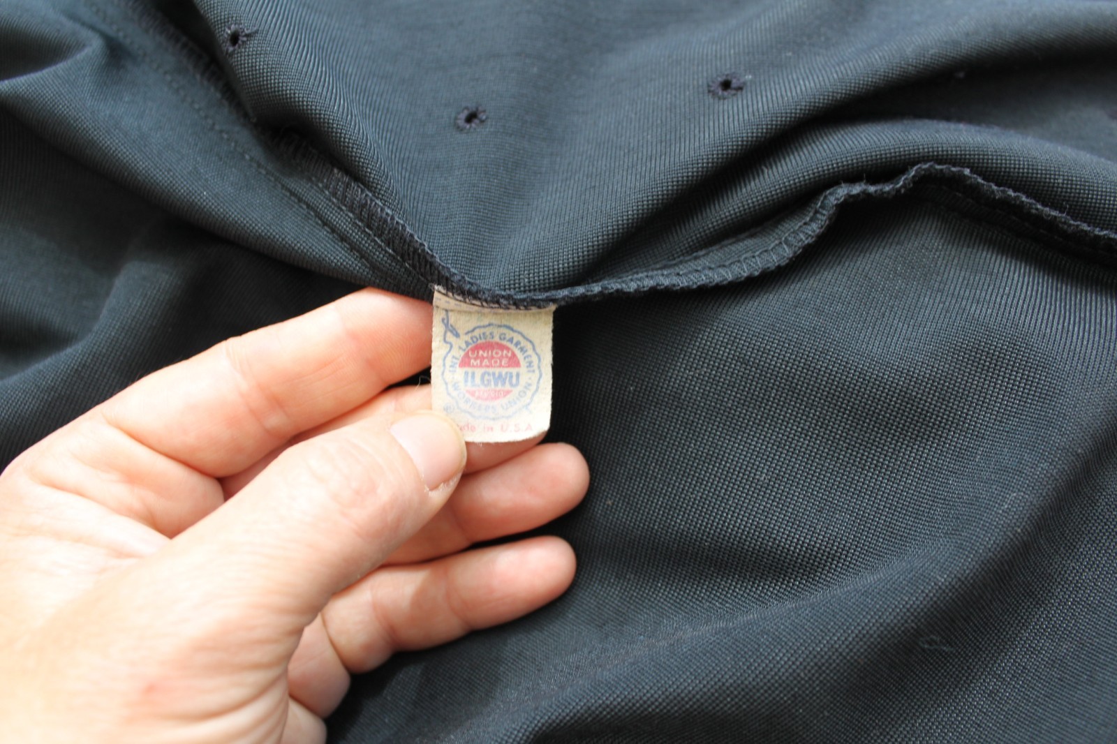Vintage 70’s Wilroy Traveler Black Eyelet Open Jacket Topper XL