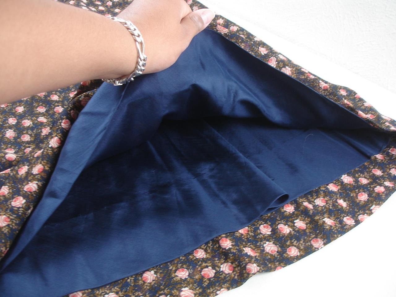 Women’s M L 10 Vtg 1960’s Pauline Trigere Long Sleeve Floral House Dress Scarf