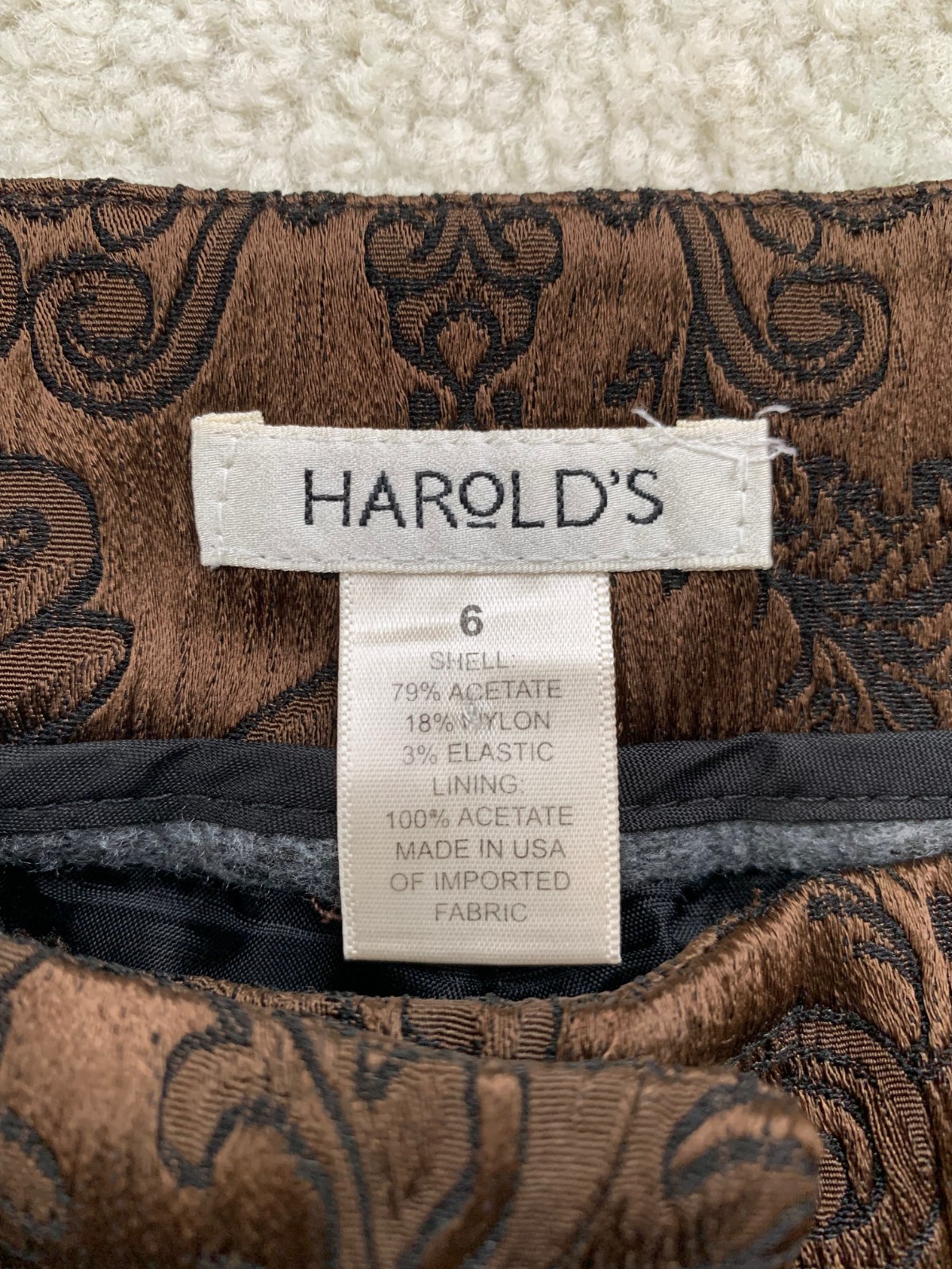 Vintage SUPER UNIQUE brown paisley pants Size 6 (TALL)