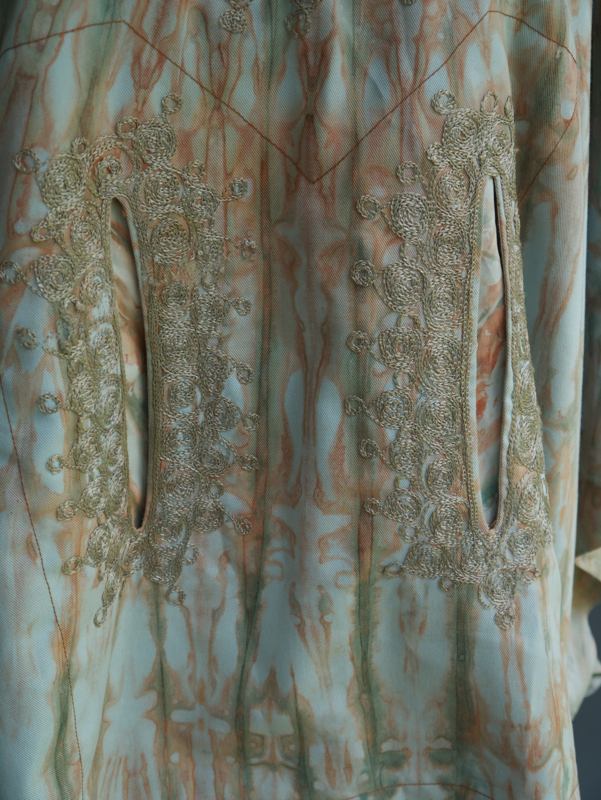 VTG Hippie Festival Psychedelic Dripping Tie Dye Tunic Cape Tribal Embroidery OS
