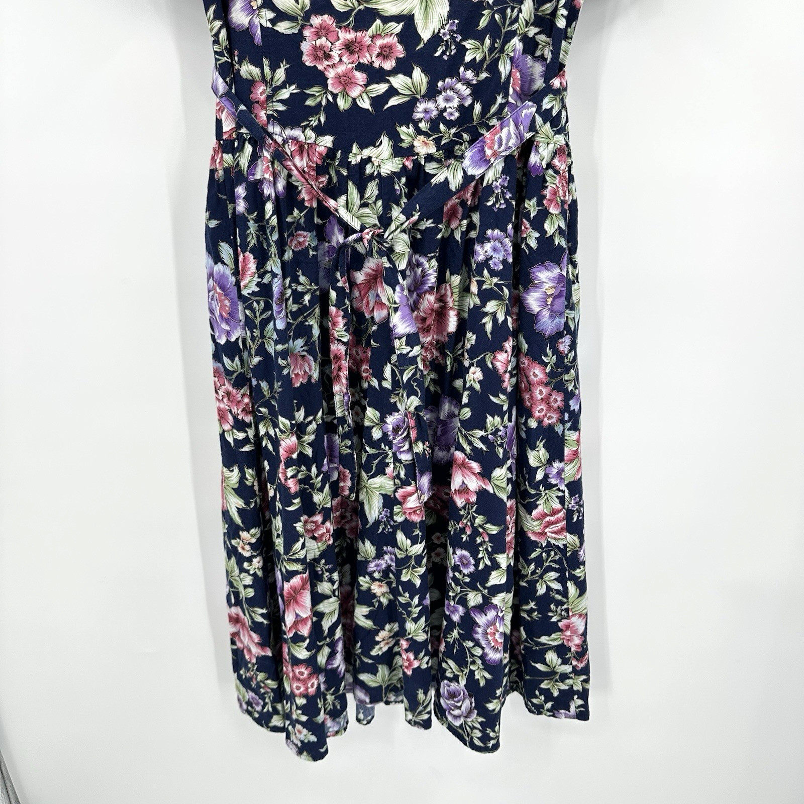 vintage 80s COUNTRY ROMANCE MAXI DRESS floral XL cottagecore prairie equestrian
