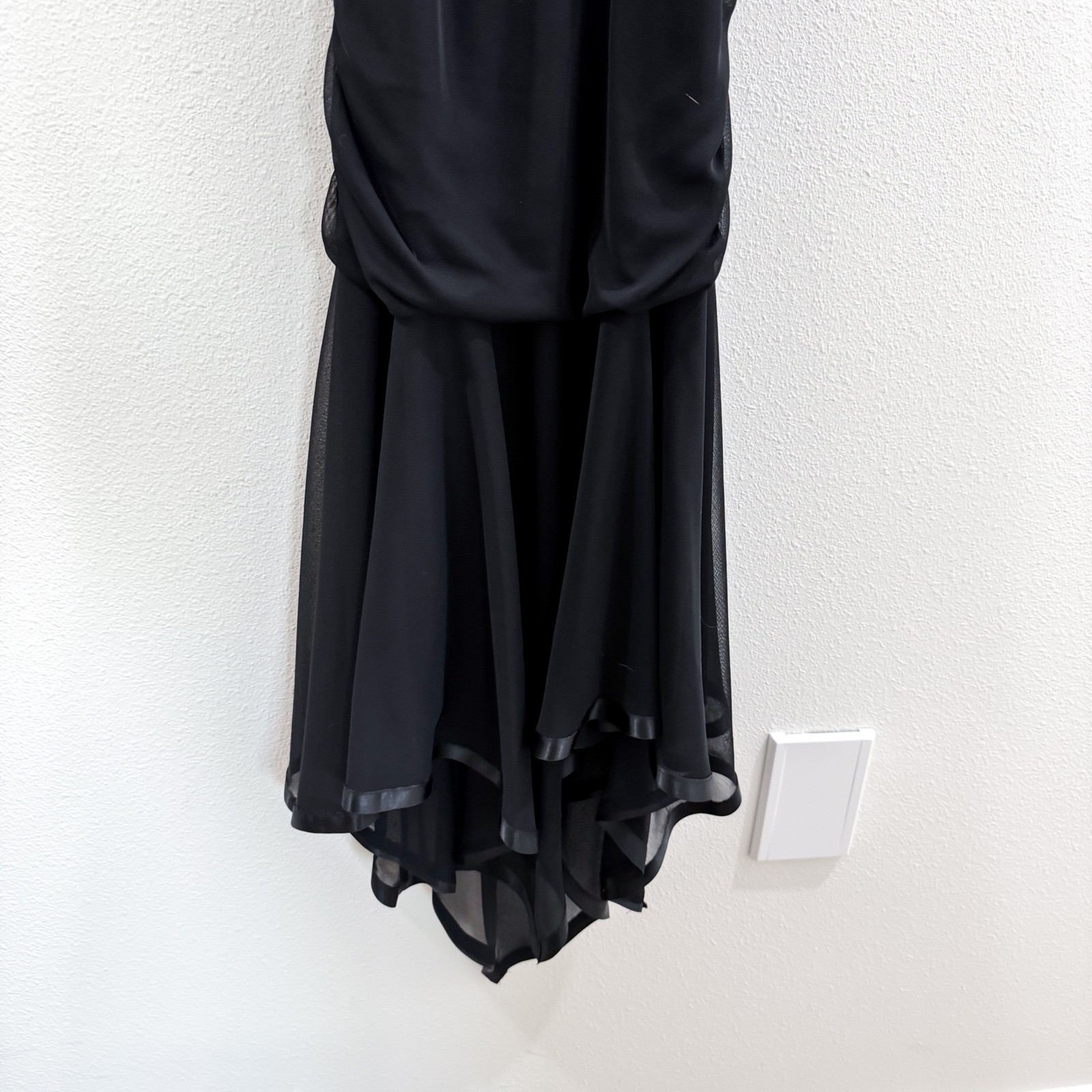 Vintage Y2K 90s Fairy Whimsigoth Backless Finesse Halter Asymmetrical Dress XL