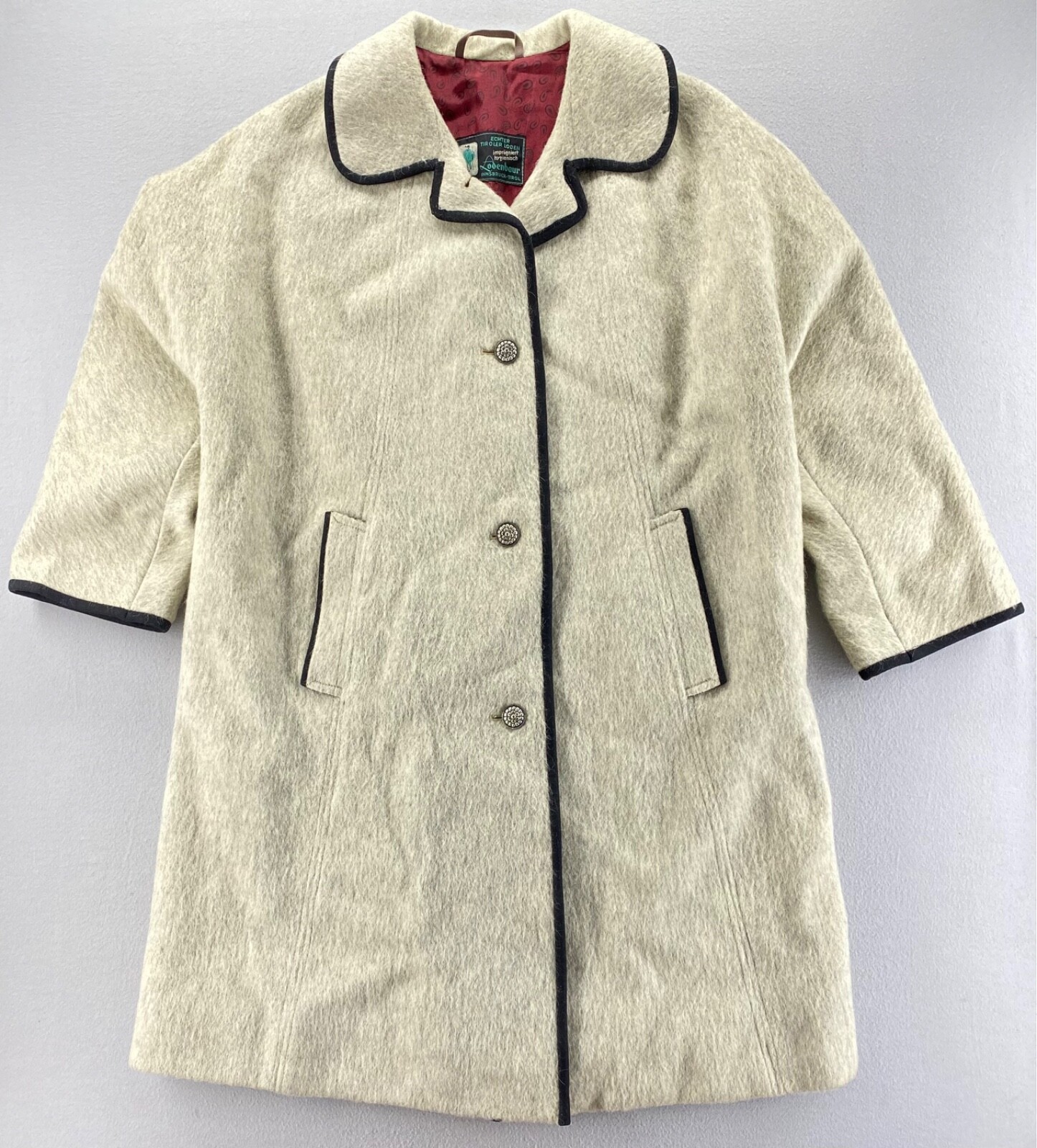 Vintage 80’s Women’s Lodenbaur Innsbruck-Tirol Loden Wool Long Jacket Pea Coat