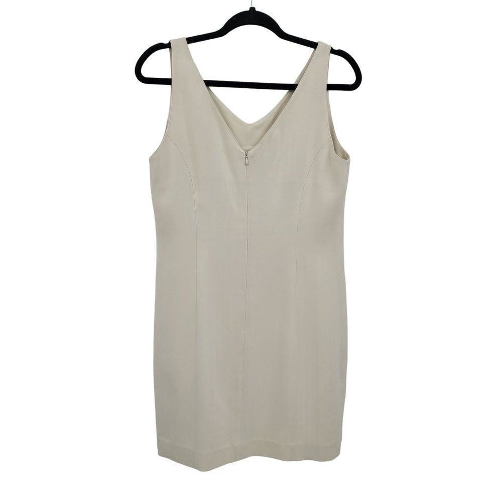 90’s Tommy Bahama Silk Mini Sheath Dress Sz 8 Beige Capsule Resort Quiet Luxury