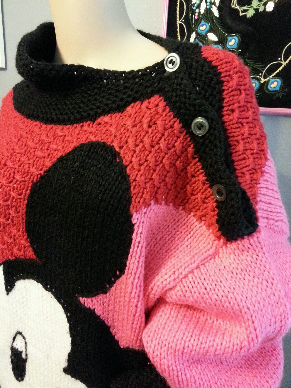 Vtg Michel Bachoz Colette Nivelle Paris Handmade Disney Mickey Mouse Sweater