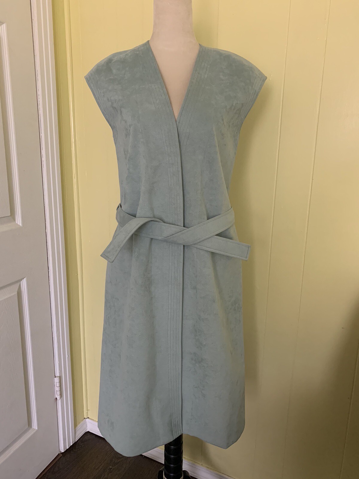 VTG Samuel Robert By Peter Hatsi Androu Ultra Suede Belted Dress Pink Size 6