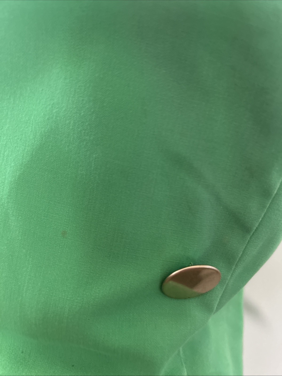Vintage 1960’s Bobbie Brooks Mod Green Sleeveless Shift Dress Gold Buttons