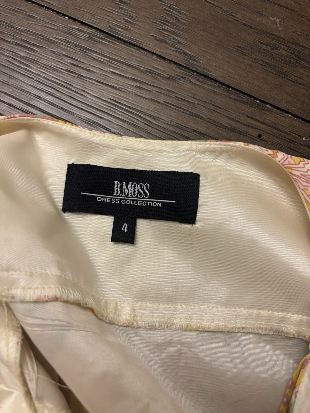 B. Moss Dress collection Vintage 90s Fairy Paisley Boho Butter Yellow Size 4
