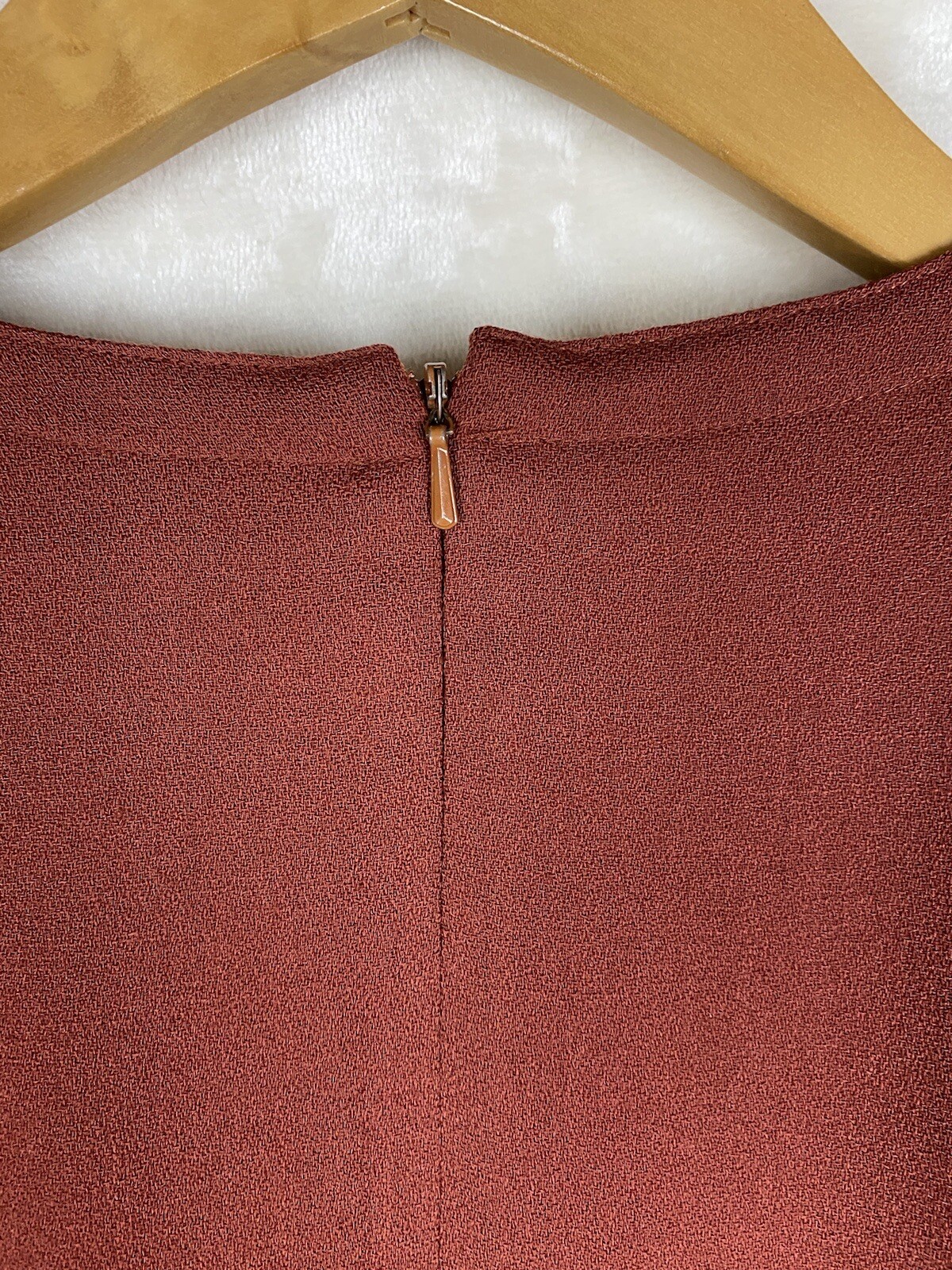 Vintage Caroma Andree Devlin Dress Womens 10 Maroon 100% Pure Wool Career Office
