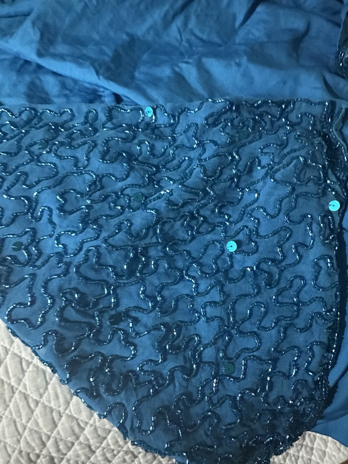 Vintage Andretta Donatello Maxi Dress Silk Blue Color Size M Never Used