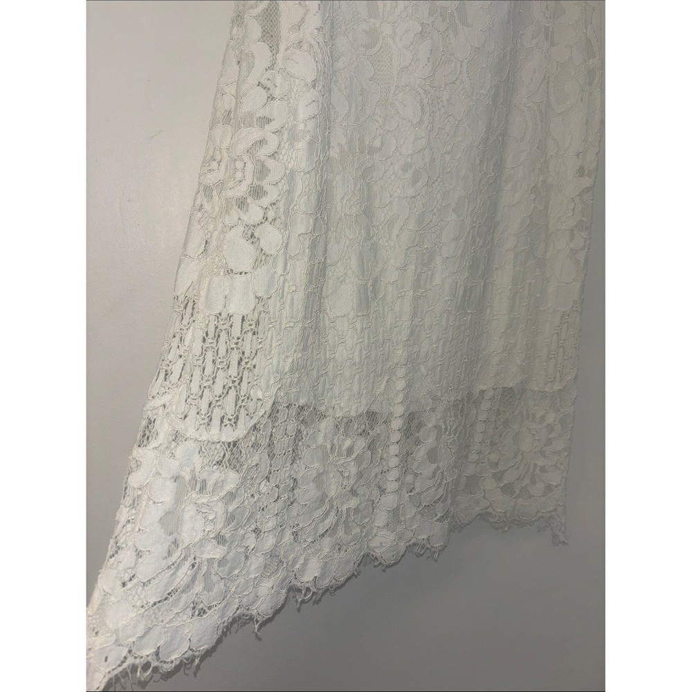 Sweet Love Pearl Lace Bridal Necklace white high neck classy elegance Sz Small