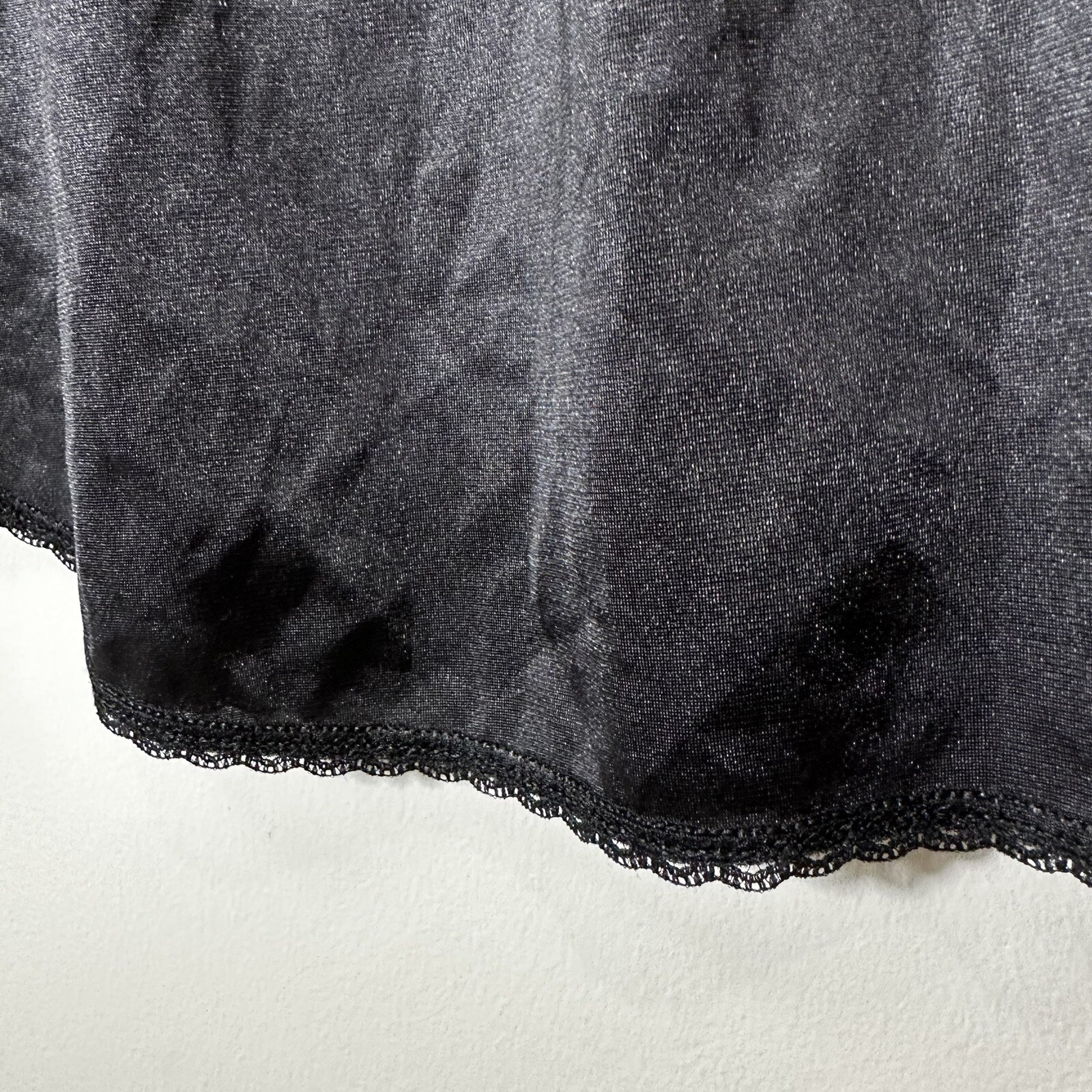 Vintage Vassarette Mini Black Nylon Slip Smal 11-122 Silky Sissy