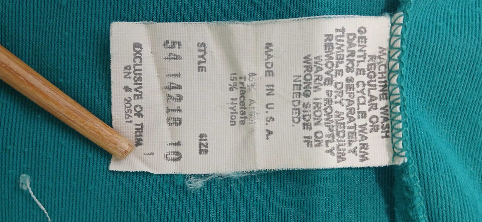Vtg Bill Tice Turquoise Velvet Gold Robe Dress sz 10 Housewife