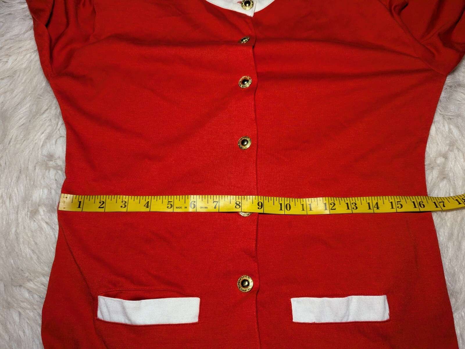 NUGGETS BRAND Button-Up MODEST Dress Orange STRIPED Stretch Women’s Medium