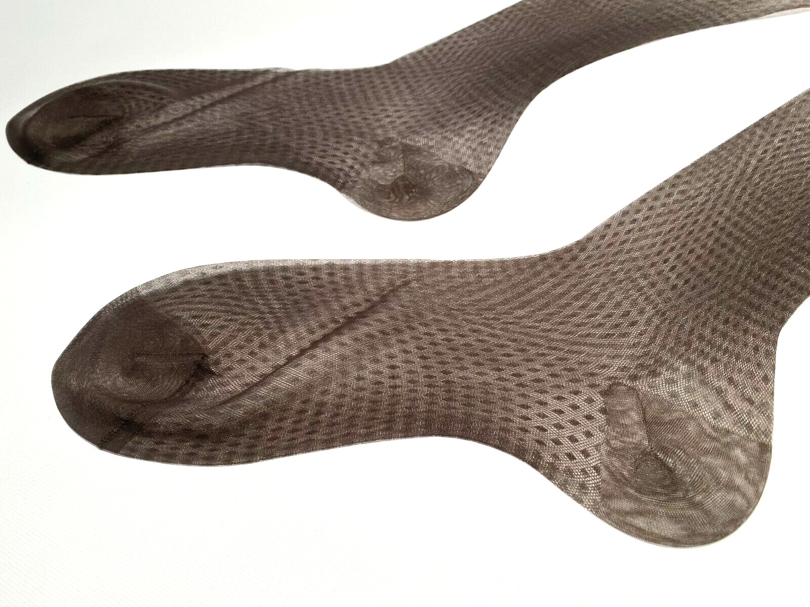 1 Pair Vintage Nylon Stockings 9.5″ x 28″ Petites Van Raalte Off Black Diamond
