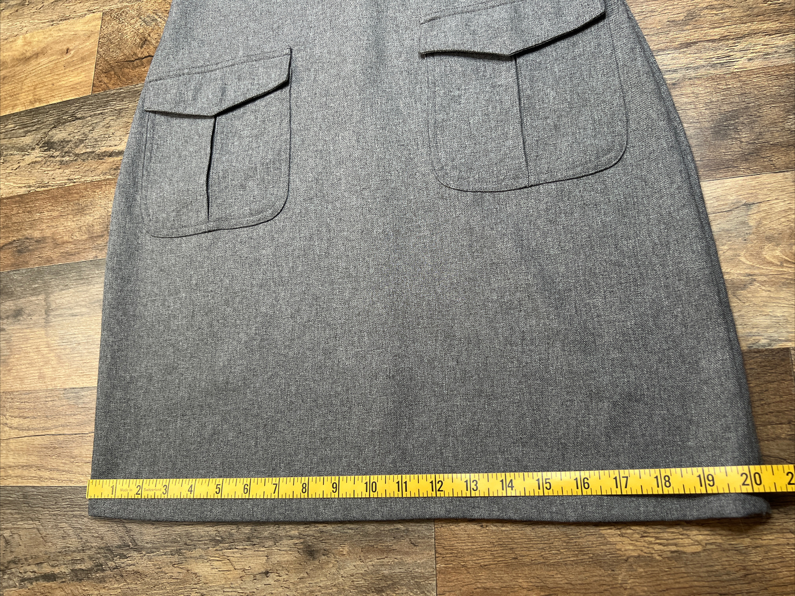 Vintage No Excuses Gray Dress Front Pocket Sleeveless Size Large Preowned