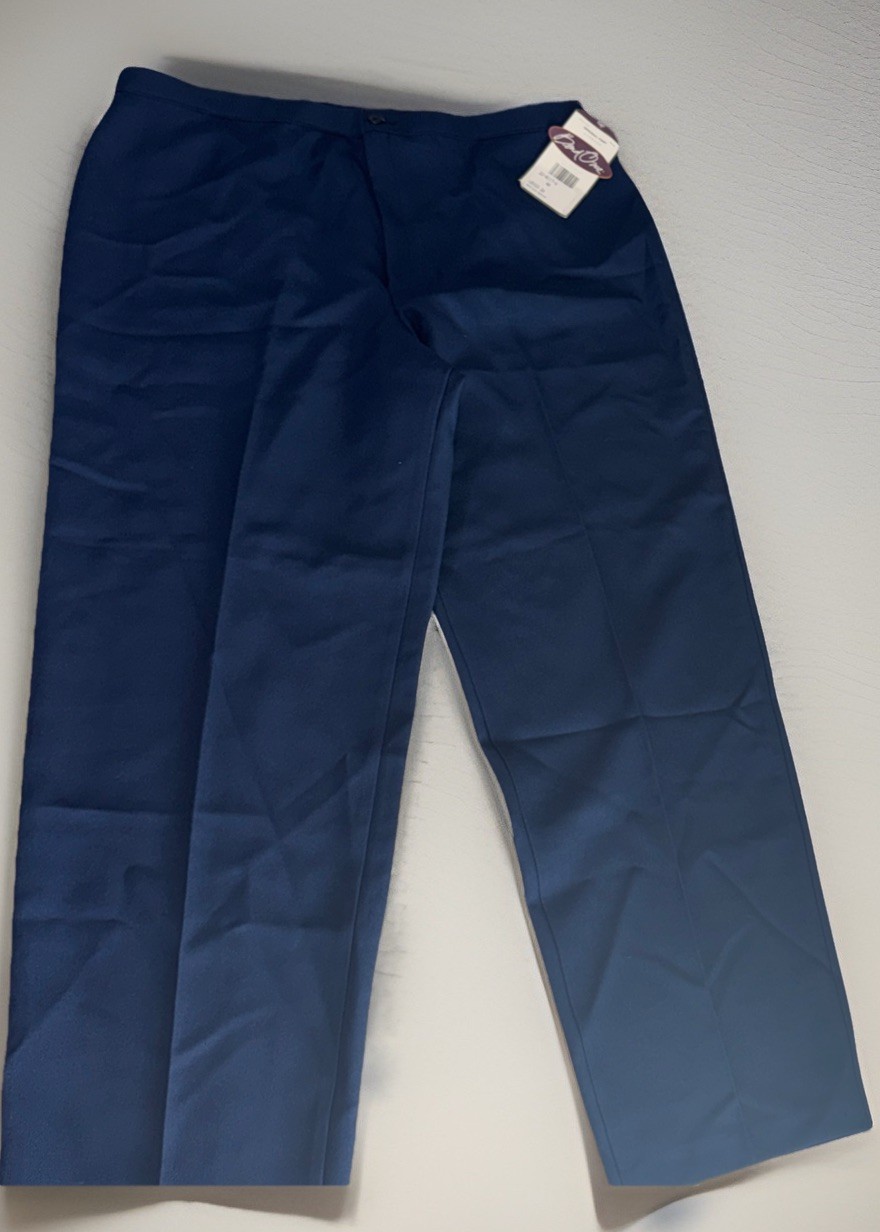 Vintage Levi Strauss BEND OVER Pants Blue High Rise Straight Dacron NWT 40×30