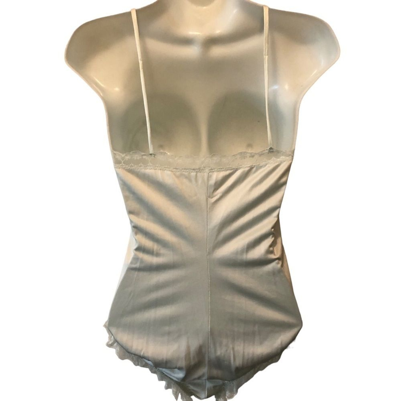VTG 80’s Lace Teddy Size M 8/10 Mint Green Stretch Sexy Pin Up Retro Honeymoon
