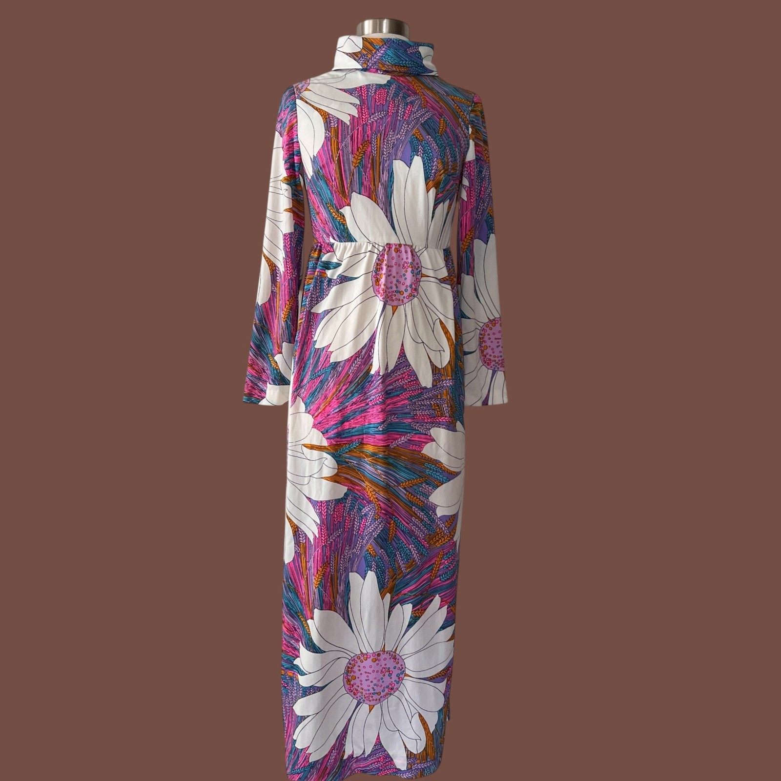 Vintage 70s Floral Maxi Dress : Hostess Dress, Hippie, Flower Power