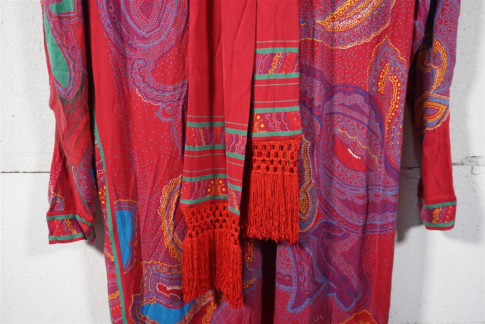 Leonard Fashion Paris Dress Maxi Dress Paladium Sultan 100% Silk Waist 4 42-44