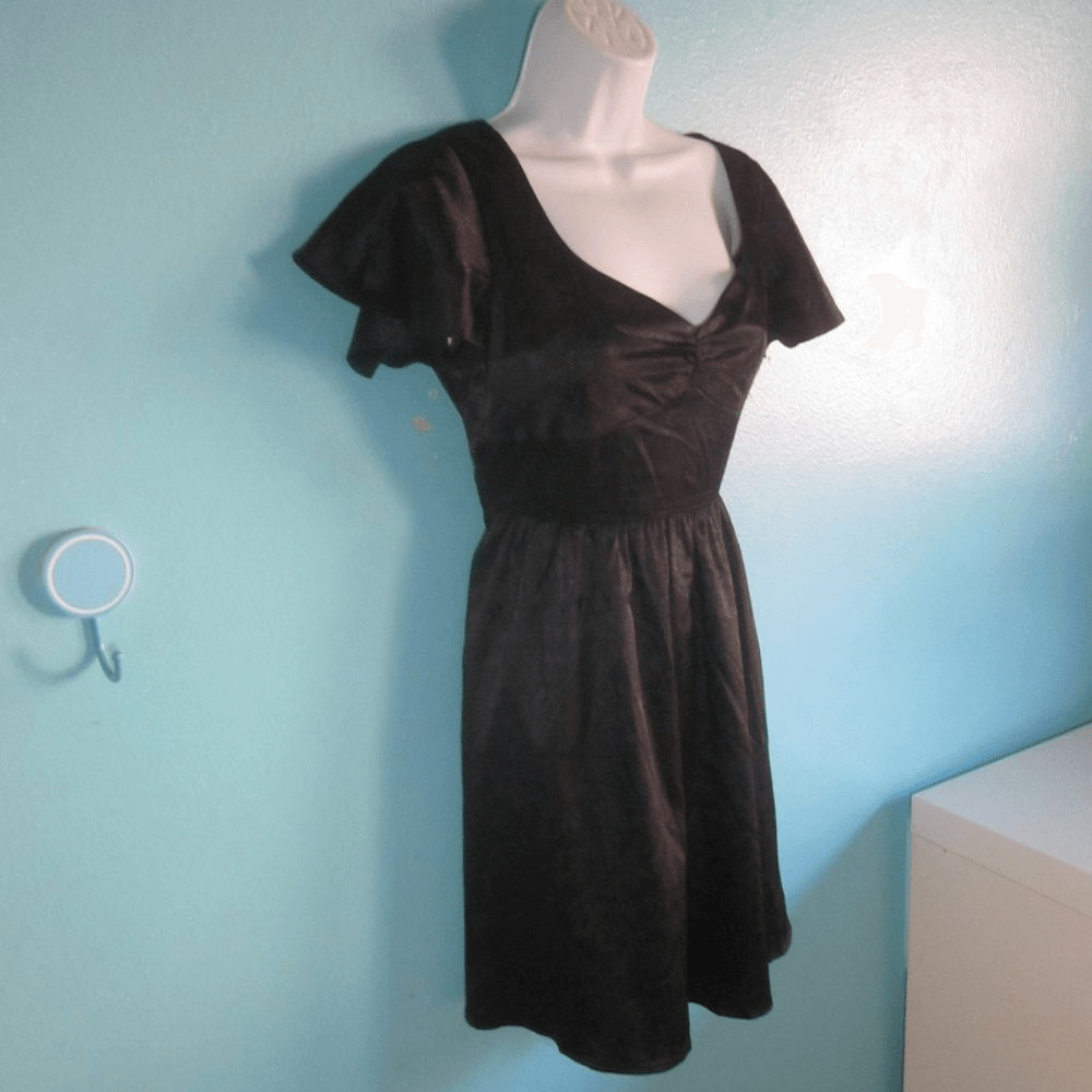 Disturbia Dorian Black Goth Mini Dress Womens Size 4 NWT UK 8 NEW with TAGS