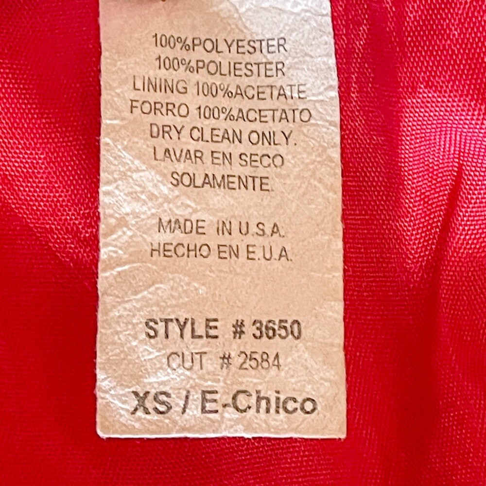 Vintage Let’s Fashion Red and Black Strapless Formal Party Dress Gown Size XS