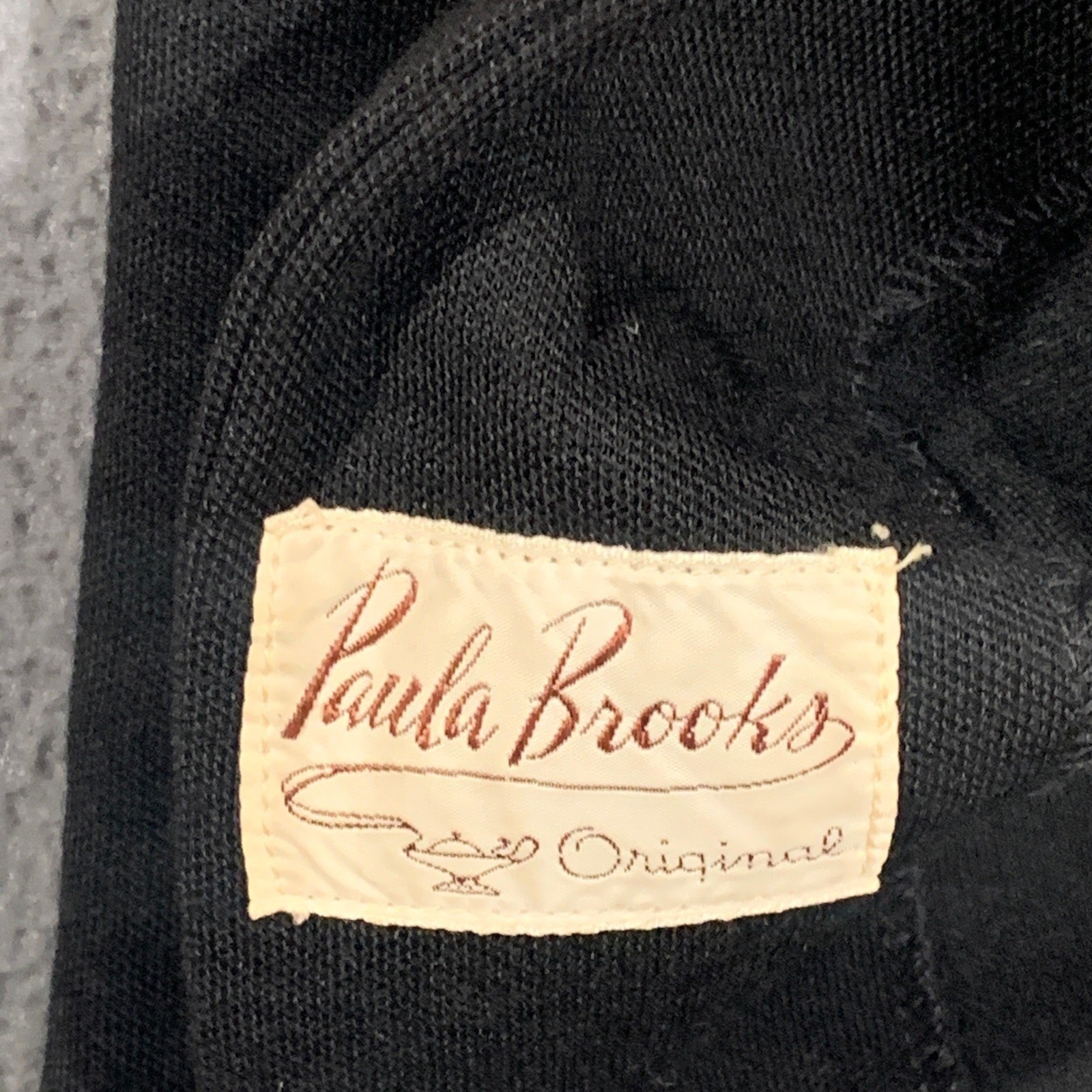 Paula Brooks Cardigan Jacket Womens M Black Wool Beaded Vintage Evening Cropped