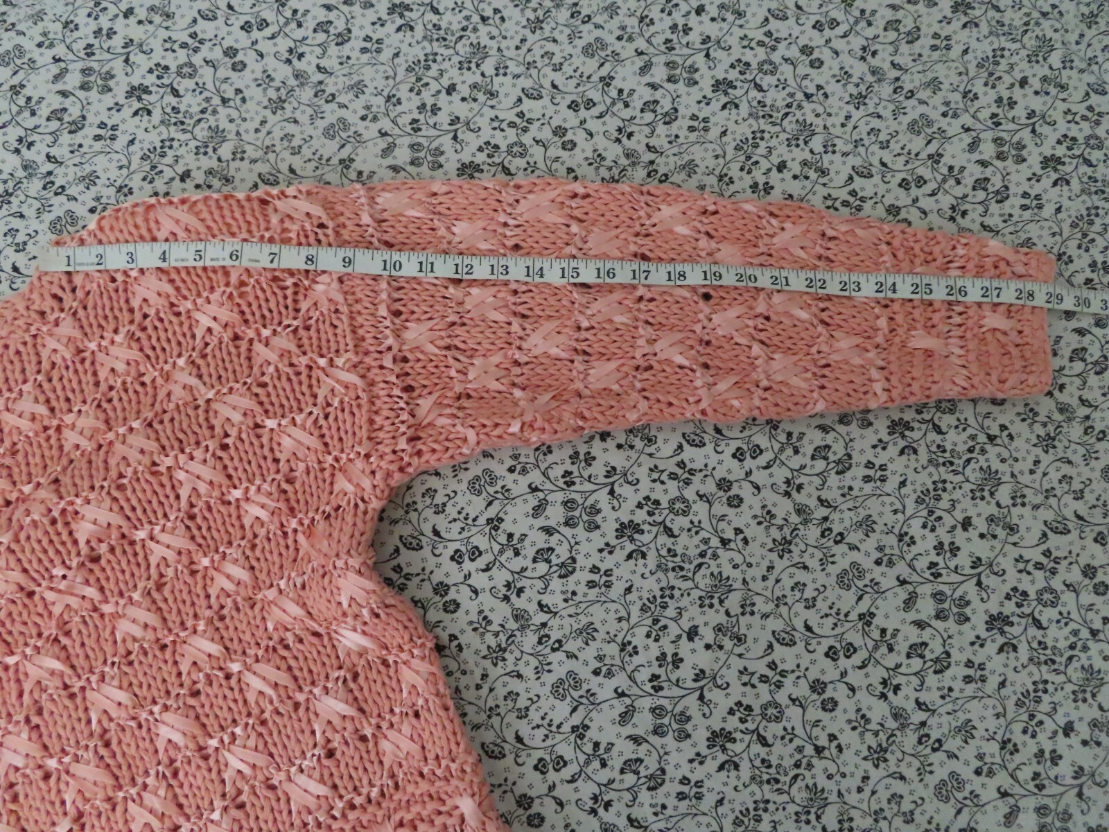 vintage jennifer reed knitted by hand sweater salmon color oversized Small