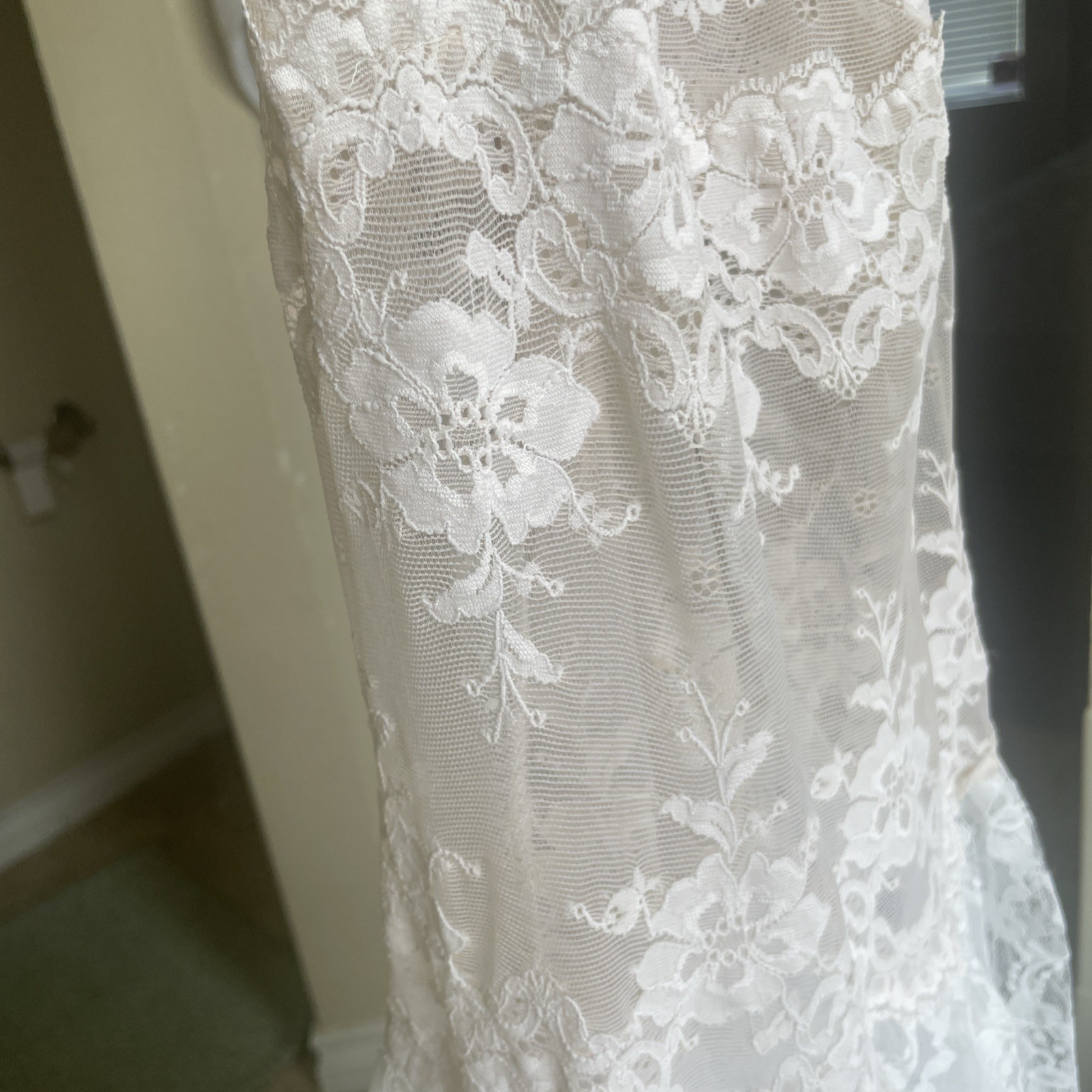 80s Vintage Victoria’s Secret Dress Gold Label White Lace Nightgown Slip Dress