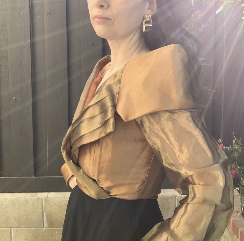 Last call! Vintage 80s Glitter Caramel Party Dress