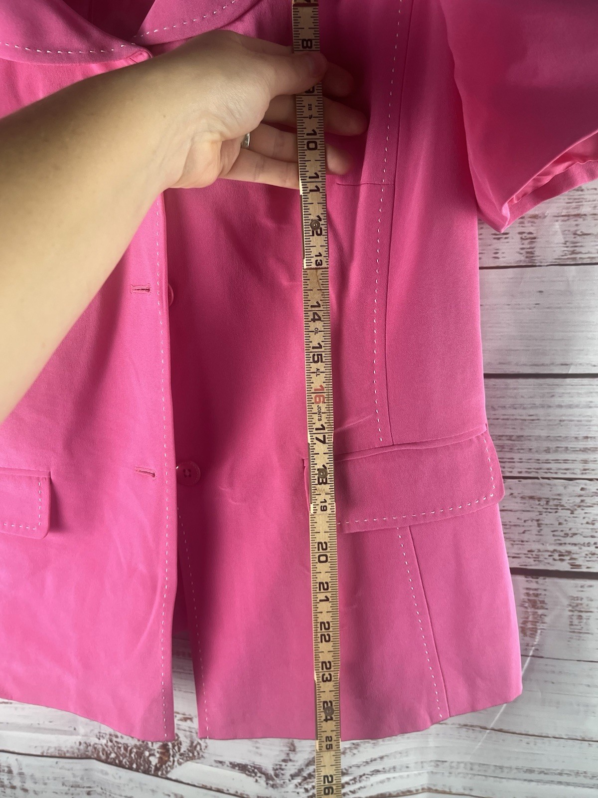 Preston & York Blazer Jacket Women’s Pink 100% Silk Size 12