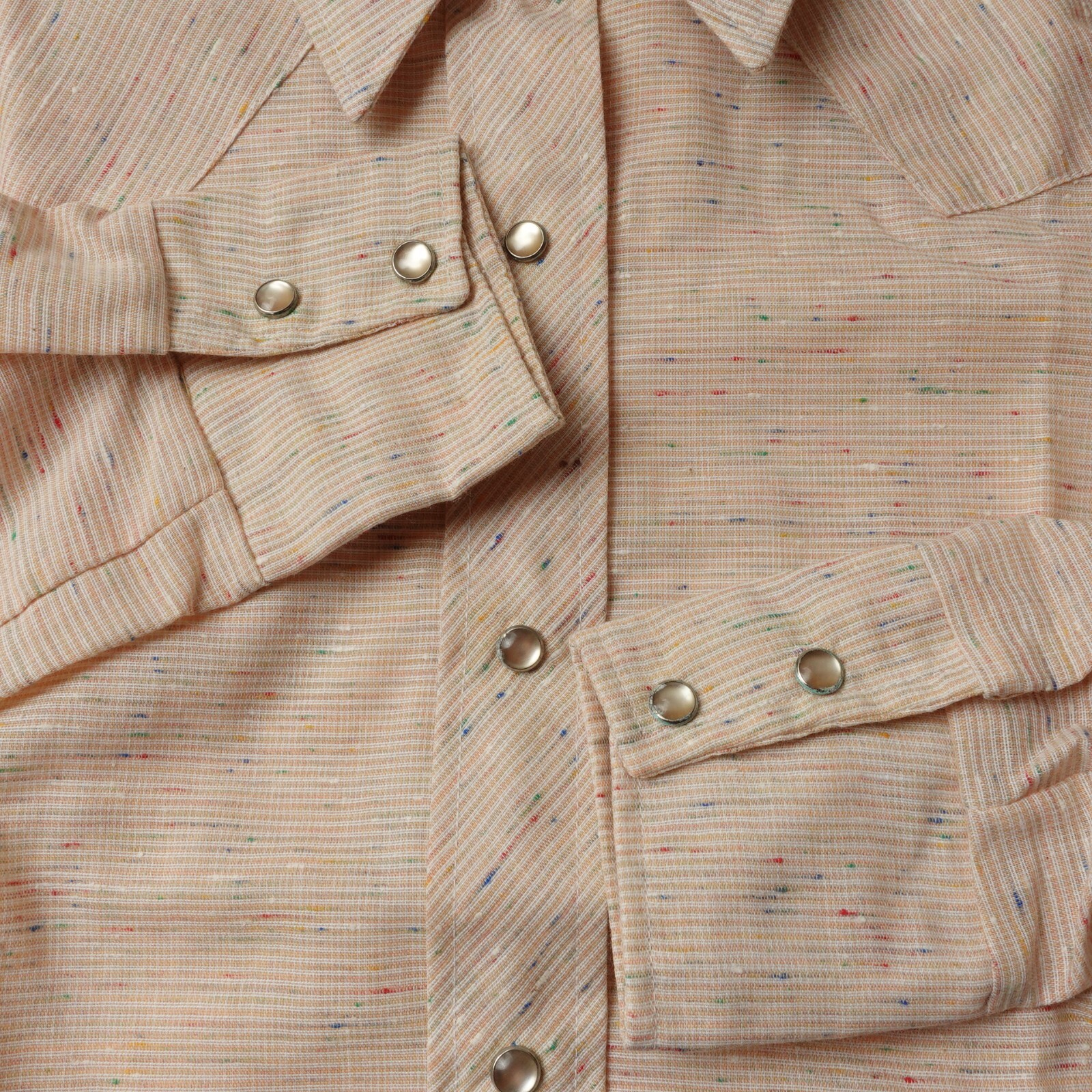 Vintage Tem Tex Cowgirl Western Shirt Size Medium Womens Pearl Snap Made in USA