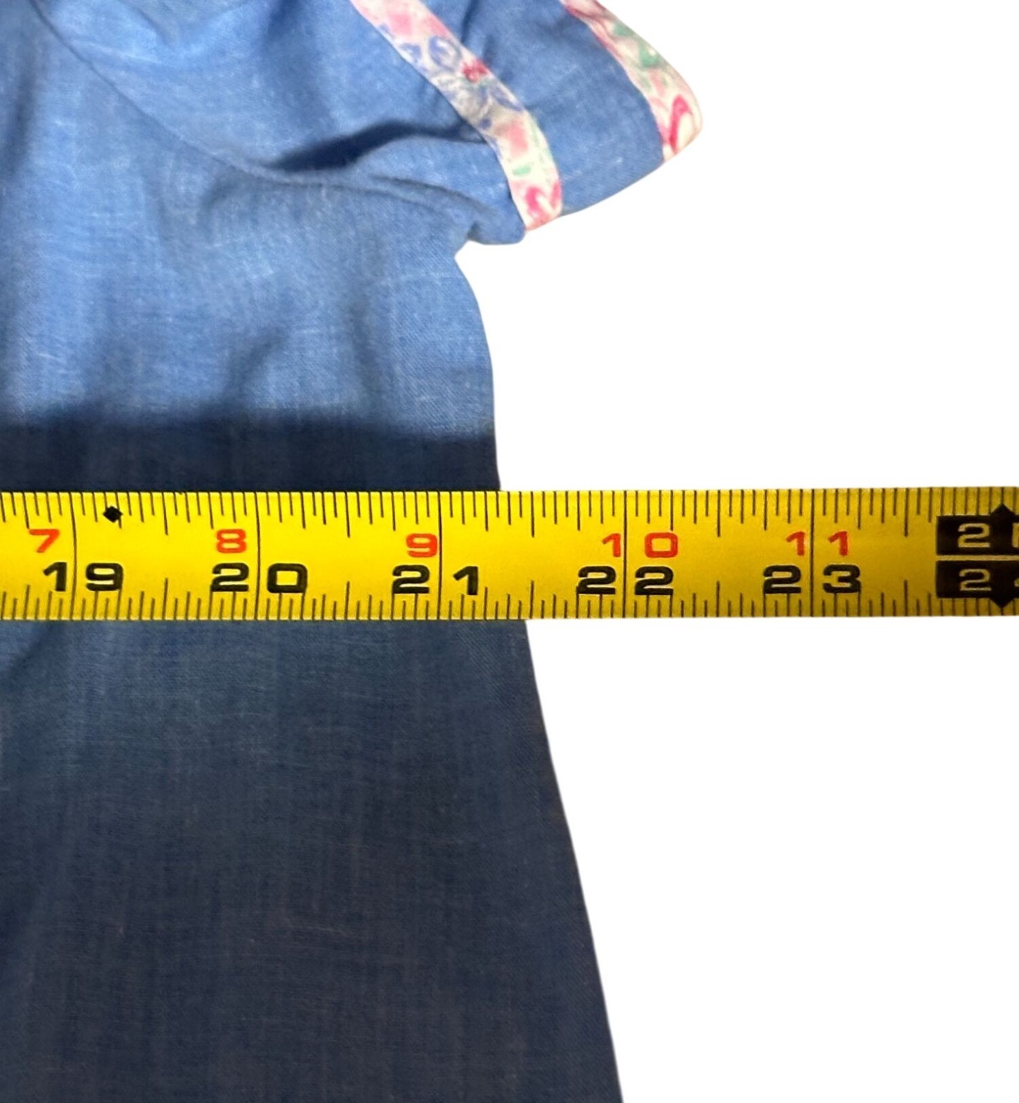Carriage Court Blue House Dress Robe Duster Lounger Chambray Grandma MuMoo Med