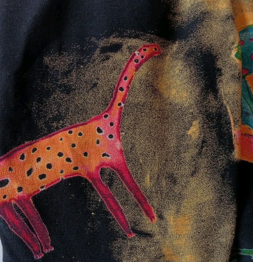 Vtg Jeffrey & Dara Button-Up Shirt Dress, Medium?, 90s Wearable Art, Cats, Fish
