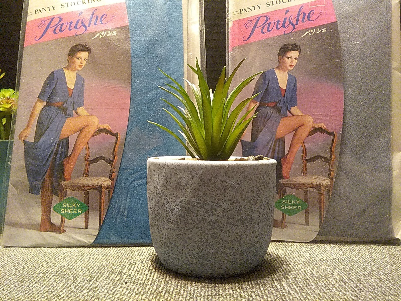 4pr Vtg 80’s Parishe Panty Stockings•Royal Blue,Grey Blue,Powder Blue,Blue Bell