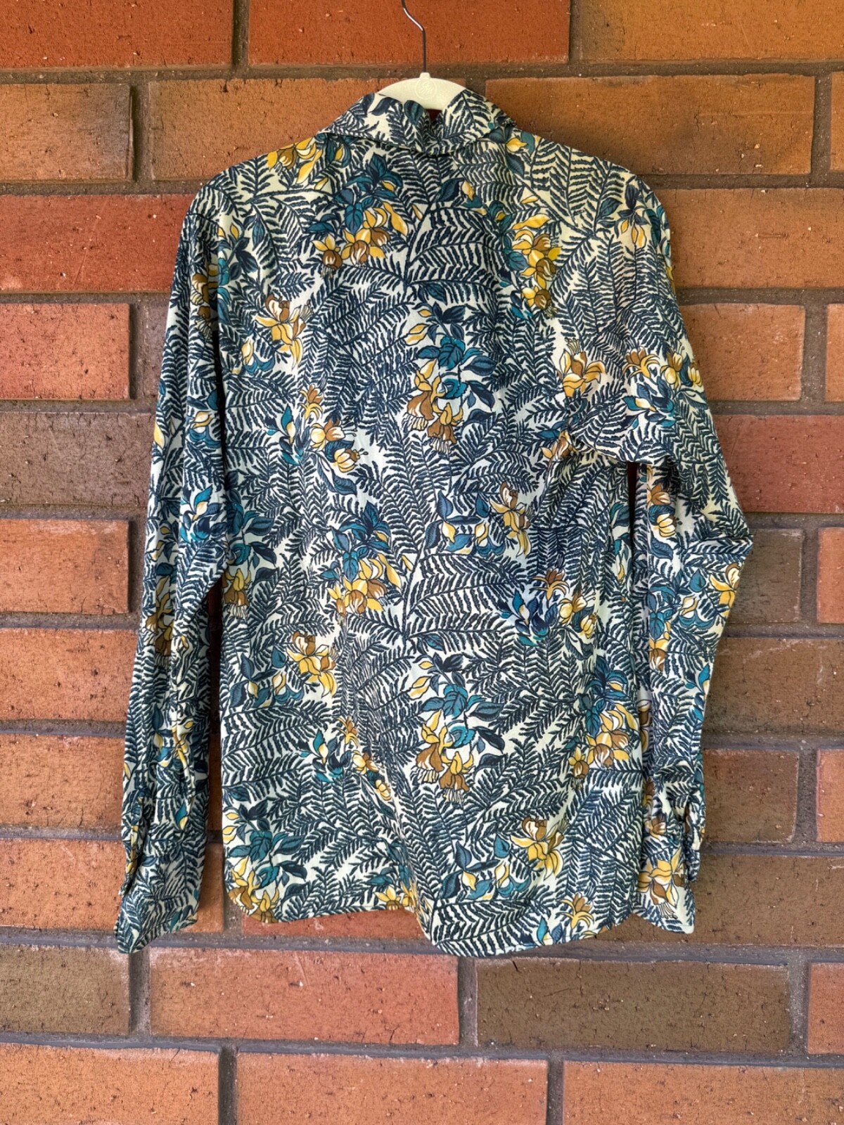 1970’s Tami Sportsweart Boho Floral Blouse Nylon Womens Vintage Medium