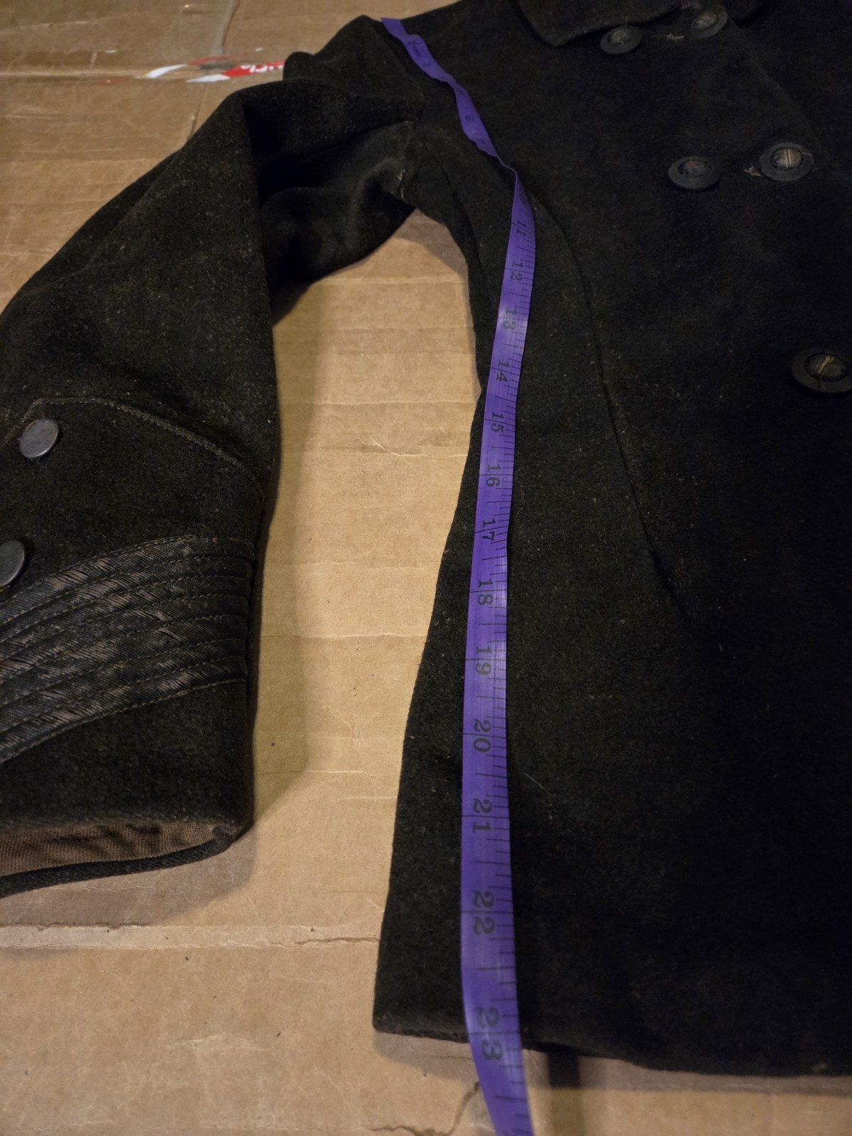 Antique Victorian Woman’s Military Style Overcoat w/ Oringal Buttons