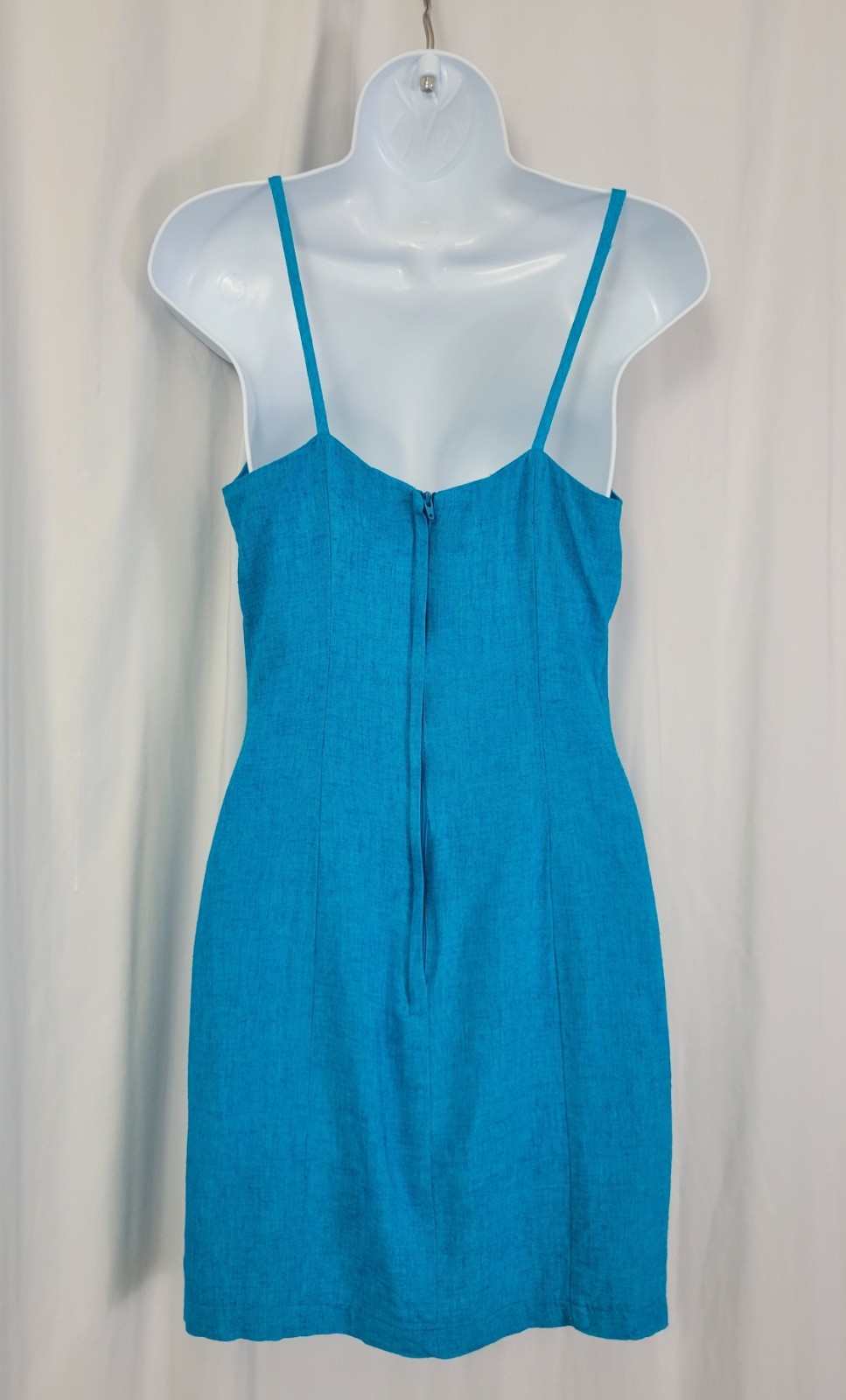 Vintage Switch USA Turquoise Blue Mini Dress Size 5