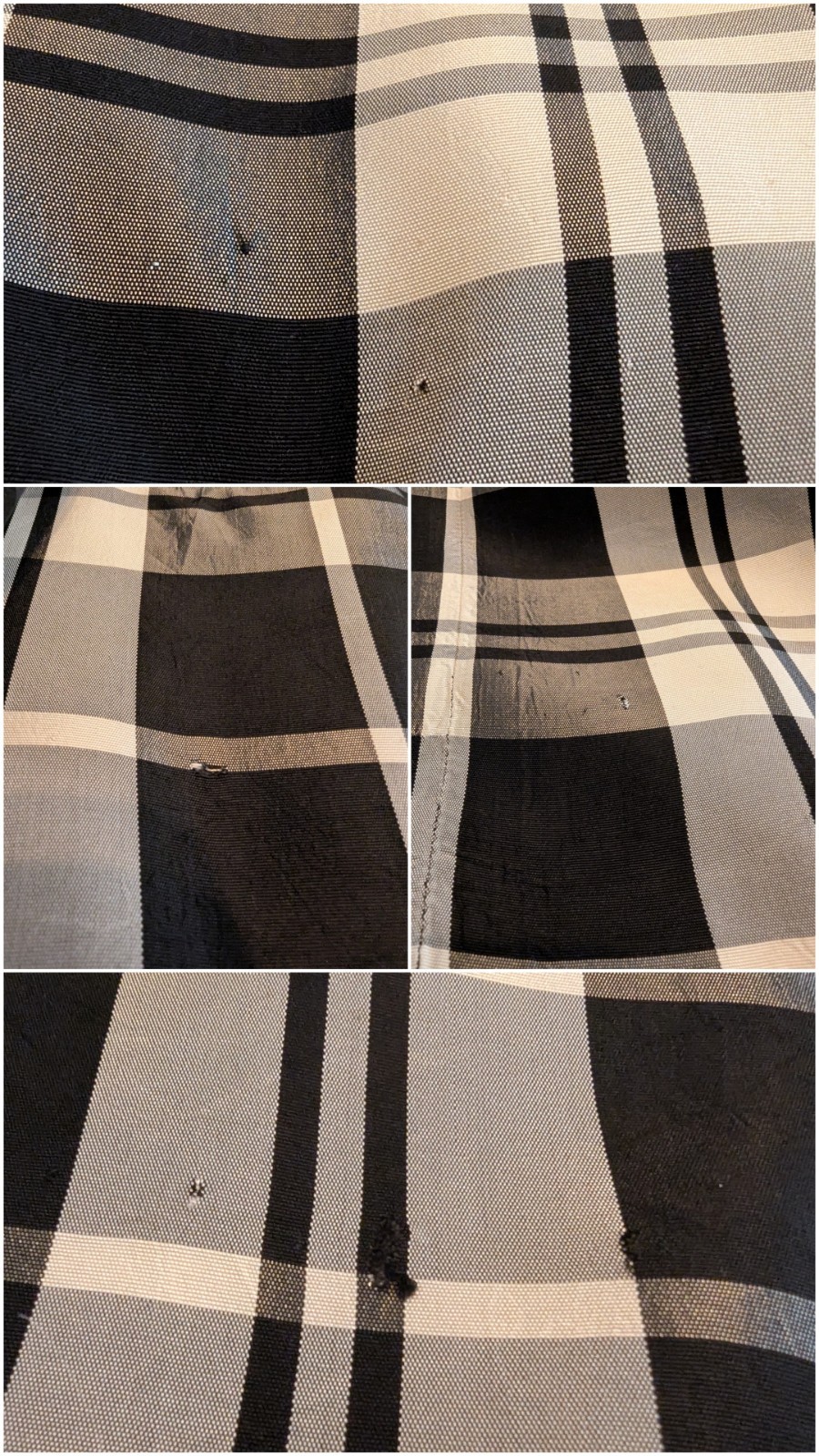 Vintage 1980s Patsi Miss Pat Womens Taffeta Black & White Plaid Skirt XS Zip