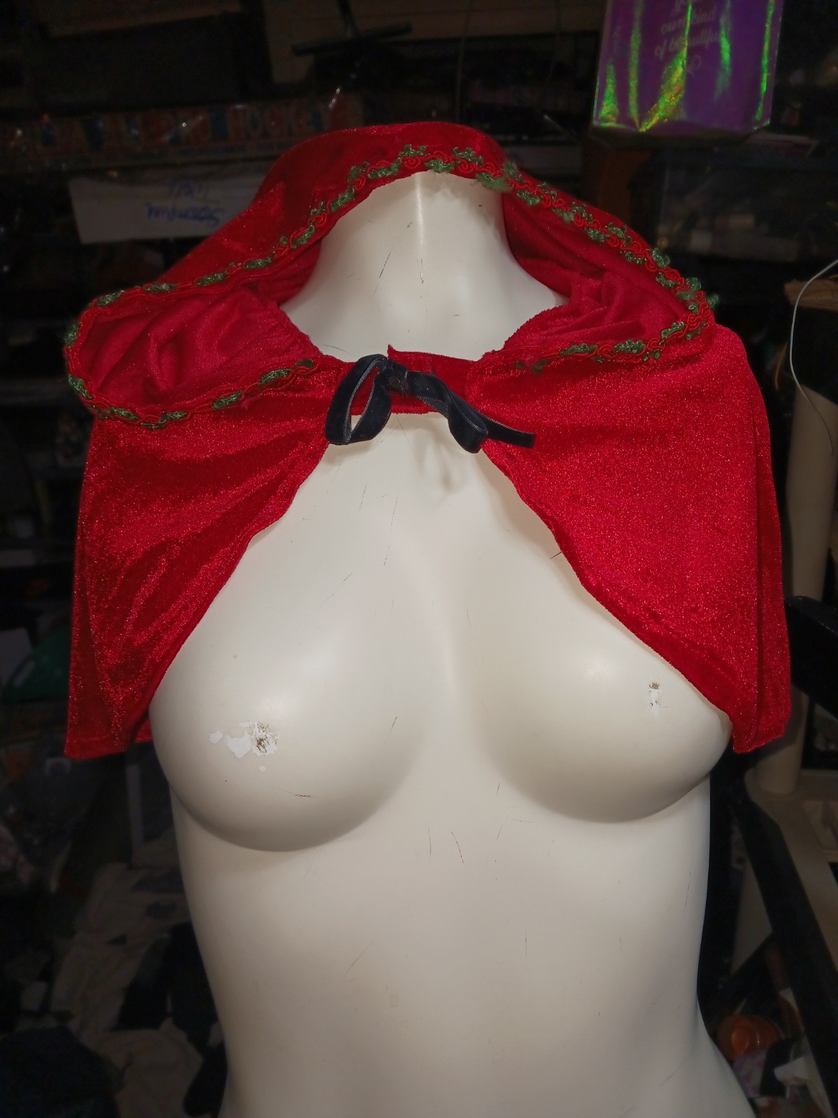 Vintage Velour Little Red Riding Hood Cape