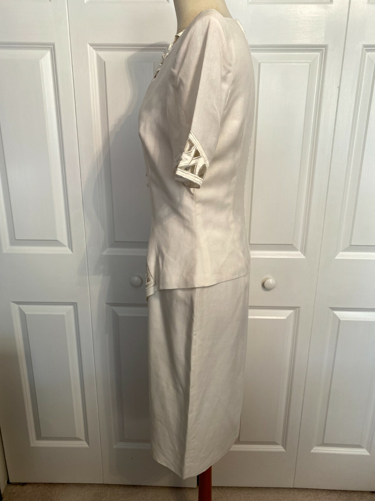 Pia Rucci vtg 1980s Dynasty-style white dress Sz 10 cutouts party or wedding